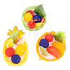 Olycraft 3Pcs 3 Style PVC Mini Fruit with Yogurt DJEW-OC0001-16-1