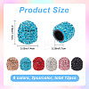 12Pcs 6 Colors Polymer Clay Rhinestone Bling Valve Stem Caps FIND-CP0001-37-2