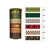 6 Rolls Christmas Paper Decorative Paper Tapes Set STIC-H002-09B-1