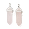 Natural Rose Quartz Pendants G-H360-01S-11-1