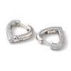 Brass Micro Pave Clear Cubic Zirconia Hoop Earrings for Women EJEW-A110-05P-3