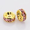 Brass Rhinestone Spacer Beads RB-A014-Z5mm-27G-NF-2