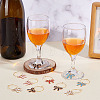 20Pcs 5 Colors Brass Wine Glass Charms AJEW-ME00020-5