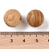 Natural Wood Lace Stone No Hole Sphere Beads G-K353-04C-23-3