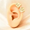 Brass Chunky Cuff Earrings EJEW-C186-11G-3