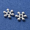 Snowflake Alloy Spacer Beads TIBEB-0581-S-RS-2