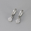 Valentine's Day Brass Clear Cubic Zirconia Hoop Earrings WG82BE5-02-1