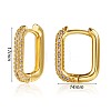 Cubic Zirconia Rectangle Hoop Earrings JE929A-02-2