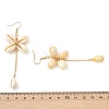 Natural Cowrie Shell Dangle Earrings EJEW-JE07285-4