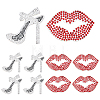 10Pcs 2 Styles Hotfix Resin Rhinestone (Hot Melt Adhesive On The Back) DIY-HS0002-51-1