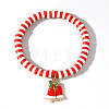 Christmas 304 Stainless Steel Enamel Charm Bracelets ZQ4442-4-1