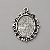 Tibetan Style Zinc Alloy Pendant Cabochon Settings FIND-WH0111-569AS-1
