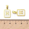 Ion Plating(IP) 304 Stainless Steel Pave Shell Pendants X-STAS-G327-01G-H-3