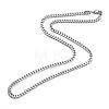 304 Stainless Steel Wheat Chain Necklaces NJEW-L160-005B-P-2
