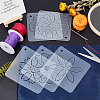 CHGCRAFT 5Sheets 5 Patterns Matte PP Plastic Drawing Scale Template DIY-CA0001-79-5