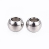 Tarnish Resistant 202 Stainless Steel Stopper Beads STAS-I100-16P-1