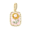 Brass Enamel Pendants LS-KK-F886-01G-08-1
