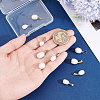 10Pcs 2 Styles Natural Cultured Freshwater Pearl Rice Pendants PALLOY-BBC00006-3