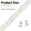 2 Strands Natural Cultured Freshwater Pearl Beads Strands PEAR-HS0001-36-2