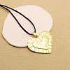 Bohemian Style Zinc Alloy Pendant Black Waxed Cord Necklaces for Women FS-WG15105-01-1