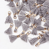 Polycotton(Polyester Cotton) Tassel Pendant Decorations FIND-S275-02G-2