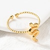 304 Stainless Steel Cuff Rings for Women RJEW-B118-01G-3
