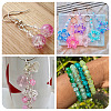 100Pcs Crackle Transparent Glass UV Reactive Beads GLAA-TA0004-28B-9