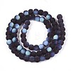 Frosted Transparent Glass Beads Strands GLAA-T032-T6mm-MBB03-2