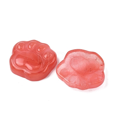 Cherry Quartz Glass Carved Cabochons G-I395-A04-1