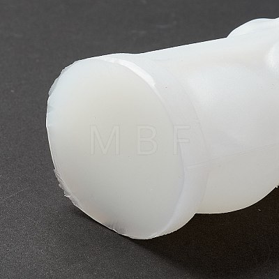 DIY Halloween Theme Skull-shaped Candle Making Silicone Statue Molds DIY-M033-01-1