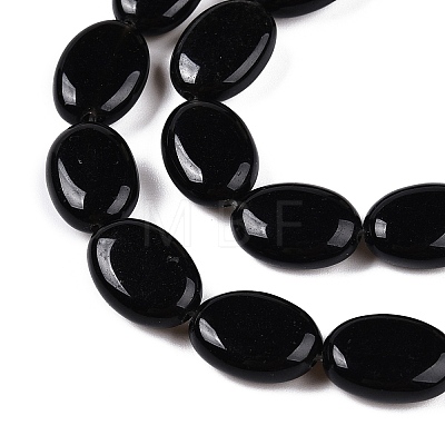 Natural Black Stone Beads Strands G-M206-47-1