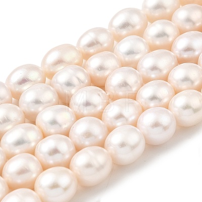 Natural Cultured Freshwater Pearl Beads Strands PEAR-I007-01F-08-1