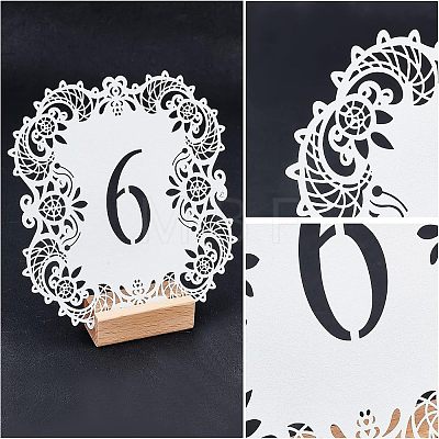 SUPERFINDINGS 2 Set 2 Style Paper Table Numbers Cards AJEW-FH0001-88-1