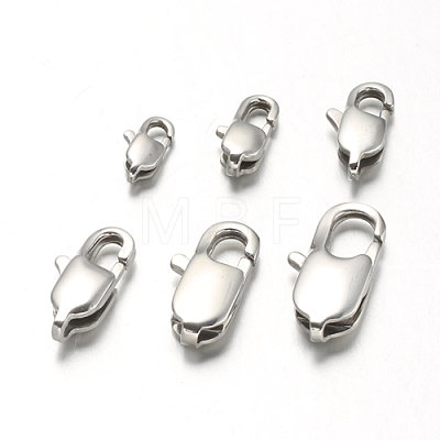 304 Stainless Steel Lobster Claw Clasps STAS-F094-05A-P-1