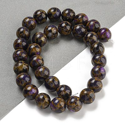 Synthetic Gold Clinquant Stone Beads Strands G-P549-A01-03E-1