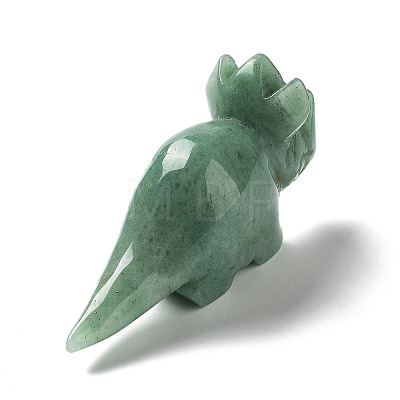 Natural Green Aventurine Carved Healing Rhinoceros Figurines DJEW-P016-01B-1