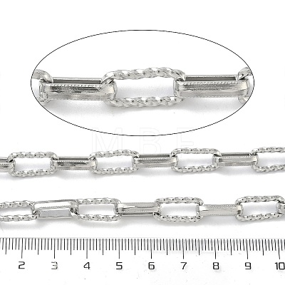 Handmade 304 Stainless Steel Twist Rectangle Box Chains STAS-F341-06P-1