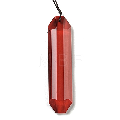 Glass Rectangle Hanging Suncatchers HJEW-P018-C06-1