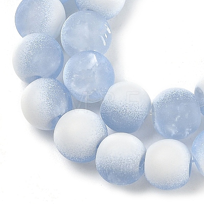 Frosted Crackle Glass Beads X1-GLAA-U001-6mm-M14-1
