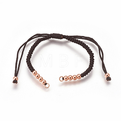 Nylon Cord Braided Bead Bracelets Making BJEW-F360-FRG05-1