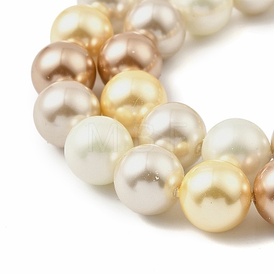 Round Shell Pearl Beads Strands BSHE-XCP0001-26A-1