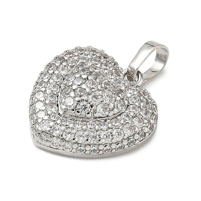 Brass Micro Pave Cubic Zirconia Pendants KK-CBA74BF-12P-02A-1