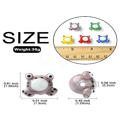 7Pcs 7 Colors Handmade Lampwork Beads LAMP-CJ0002-15-1