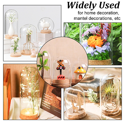 Transparent Glass Dome Jar Cloche Display Cases AJEW-WH0329-72A-1