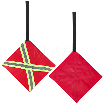 2Pcs Oxford Fabric Reflective Safety Flag for Kayaks AJEW-GF0014-19A-1