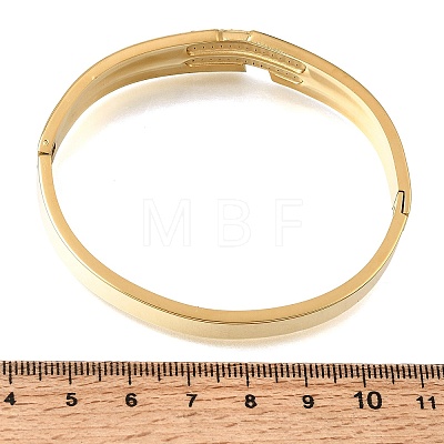 304 Stainless Steel Crystal Rhinestone Hinged Cuff Bangles for Women SA-CBAF851-08G-1