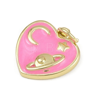 Brass Enamel Pendants KK-B150-04G-01B-1