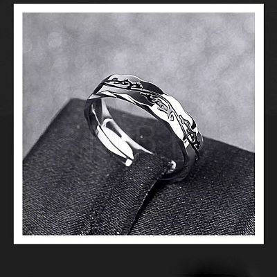 Dragon Pattern 201 Stainless Steel Finger Rings for Men FS-WG77ECB-02-1
