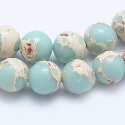 Synthetic Imperial Jasper Beads Strands G-F531-12mm-H03-1