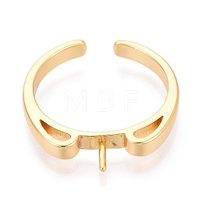 Brass Cup Peg Ring Settings KK-N274-36G-1